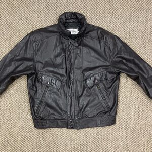 VINTAGE Estate Rage Jacket Brown Leather Bomber Coat Distressed Mens Sz. 46